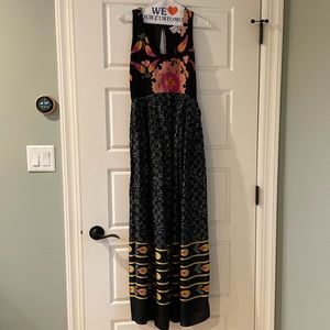 Beautiful cotton/silk maxi dress by Anthropologie